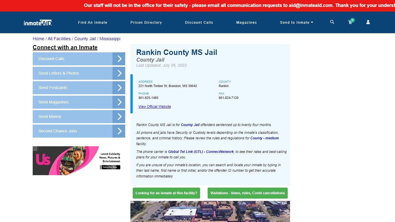Rankin County MS Jail - Inmate Locator - Brandon, MS